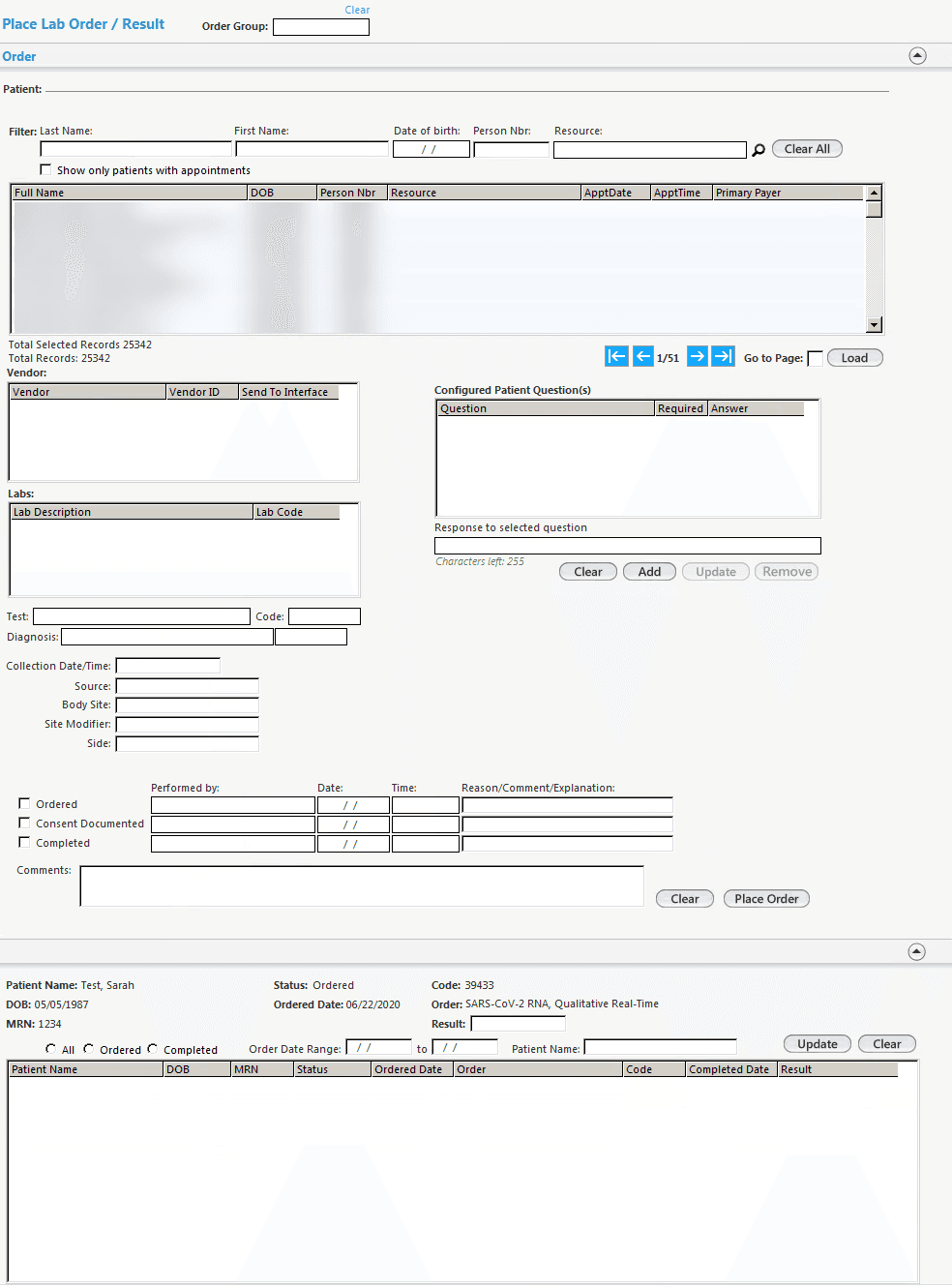 NextGen EHR COVID-19 Testing Template