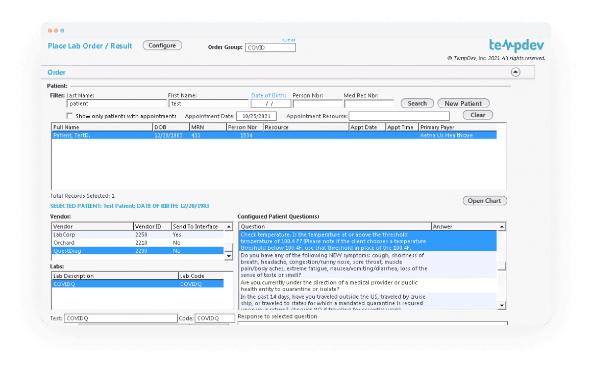 Covid 19 testing clinic template