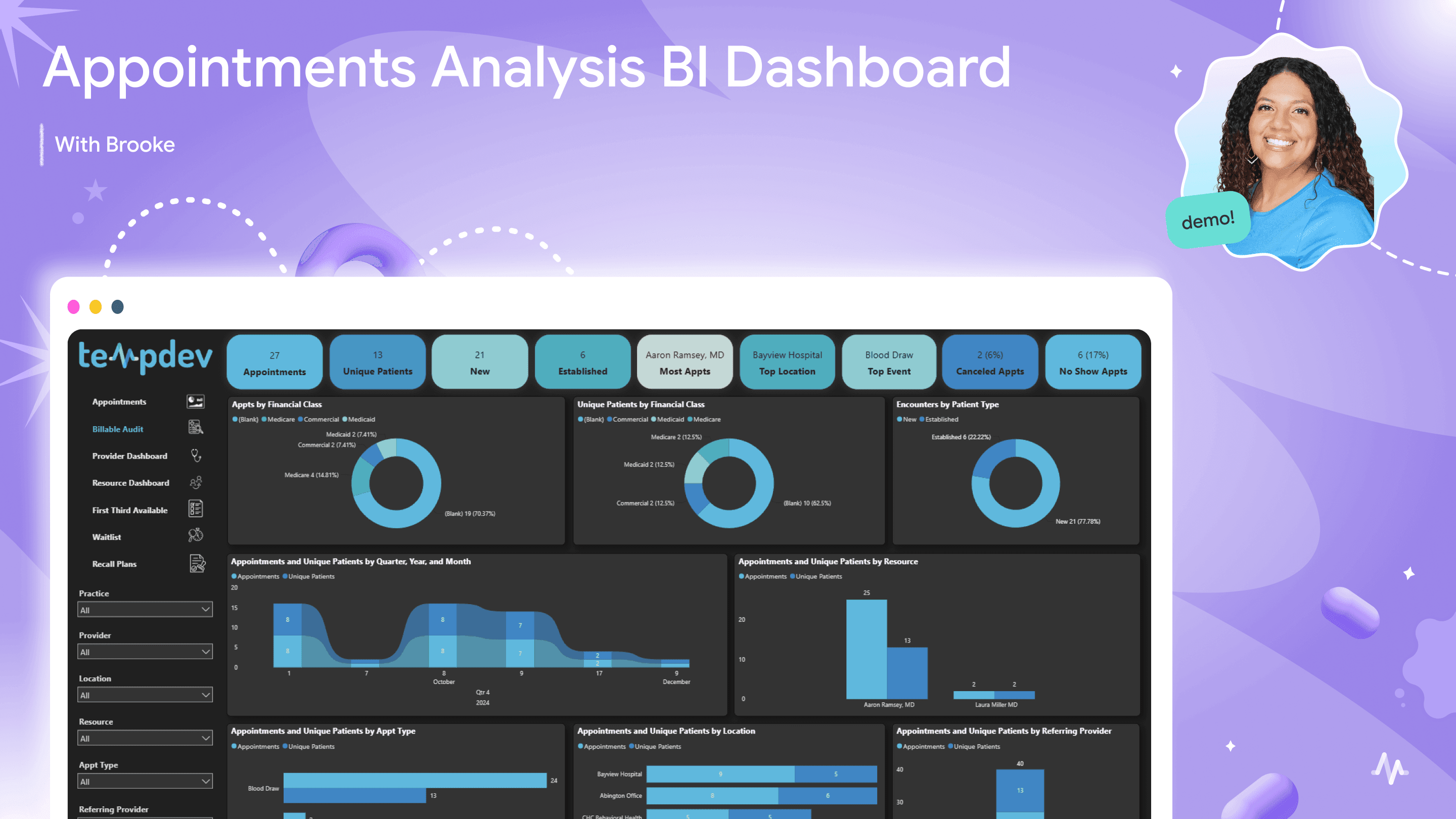 Appointments Analysis BI Dashboard for NextGen | TempDev