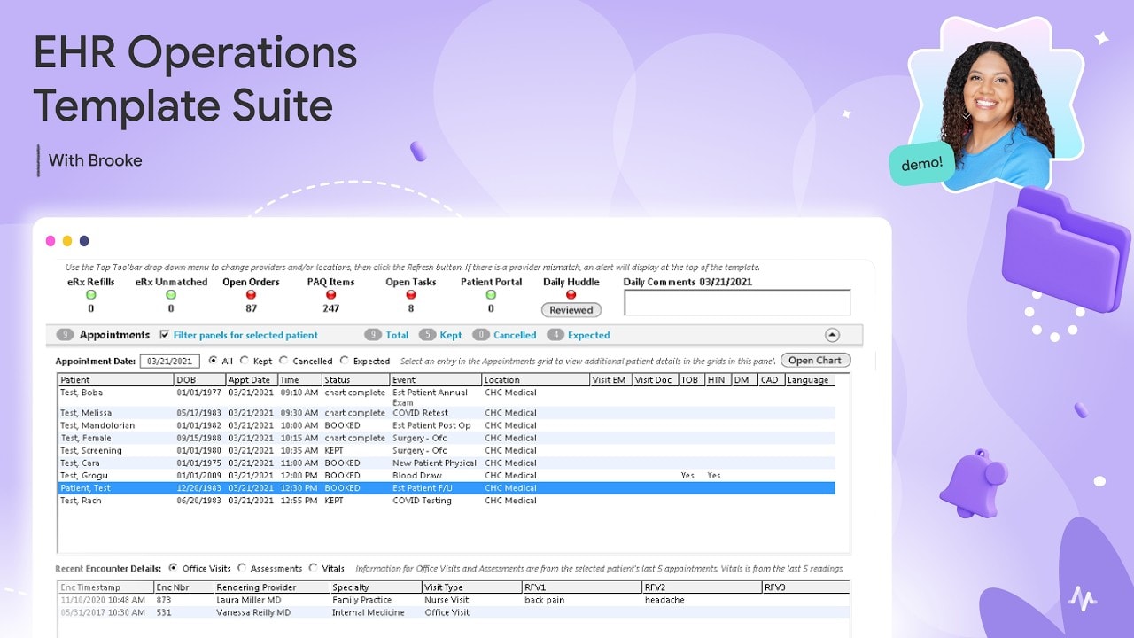 EHR Operations Template Suite